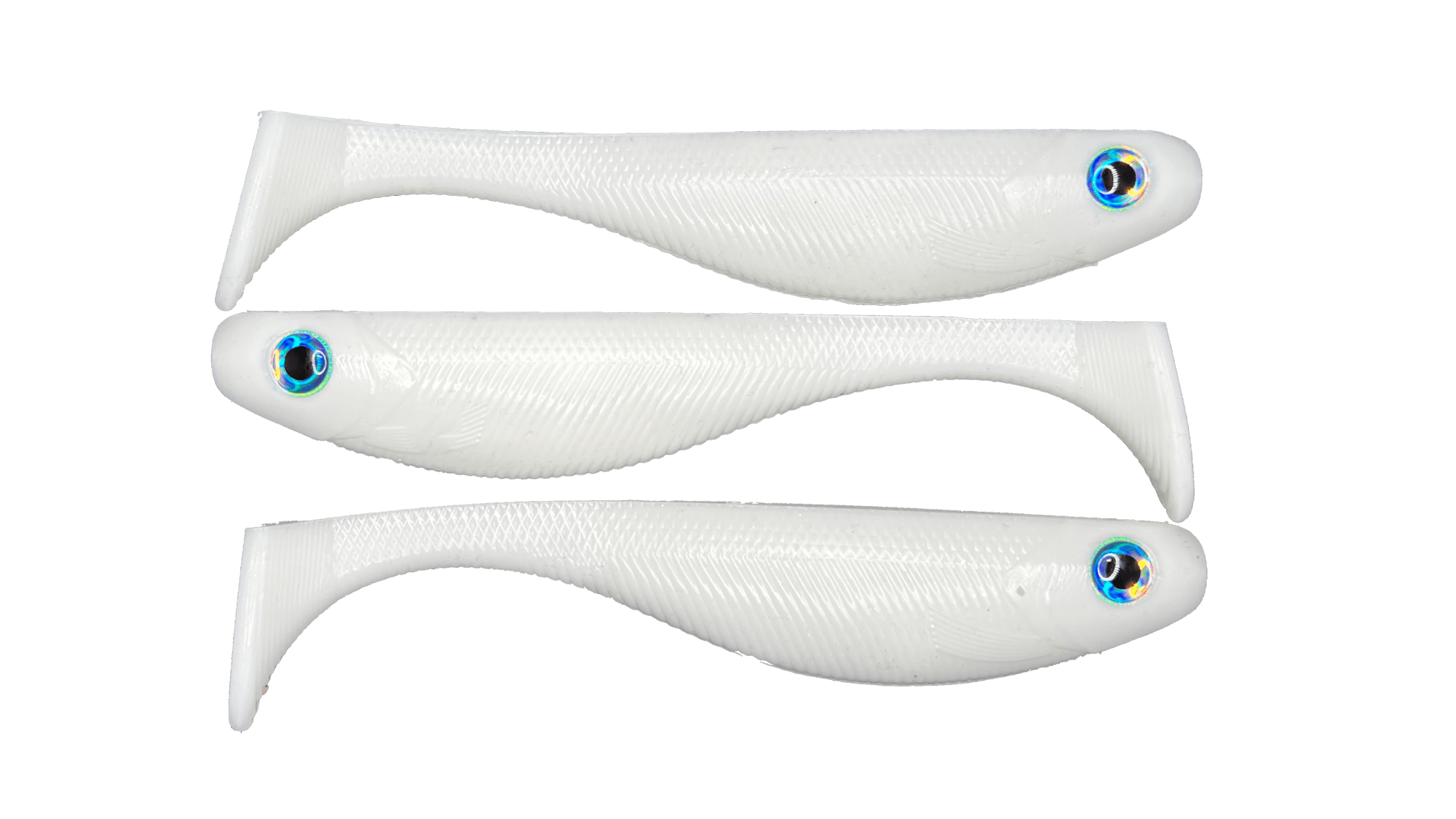 6 Paddle Tail Swimbait - White