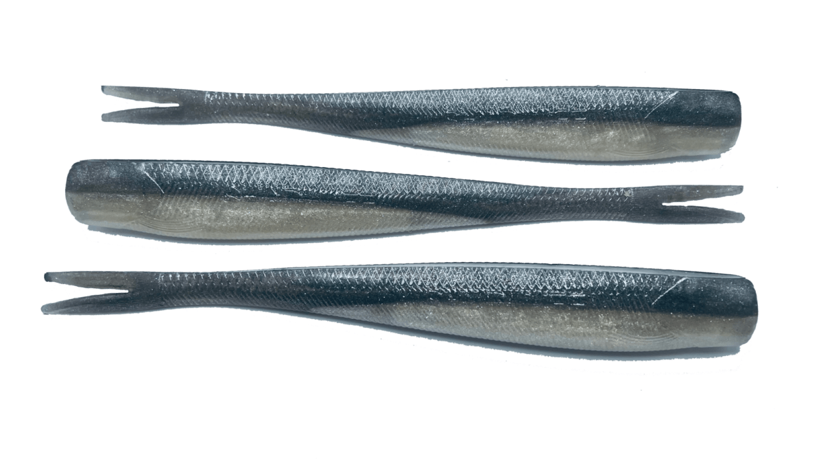 8.5 Straight Tail Swimbait - Gray Silver