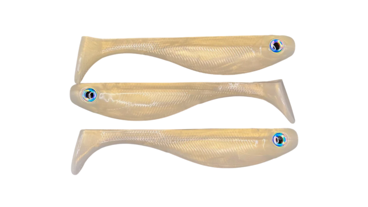6 Paddle Tail Swimbait - Golden Pearl Flash